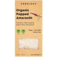 Los mejores  - Amaranto Hinchado Bio 100g - Rico en Proteínas- Fibra y Minerales - Sin Gluten